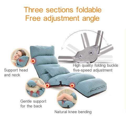 C1 Lazy Couch Tatami Foldable Single Recliner Bay Window Creative Leisure Floor Chair, Size:205x56x20cm, 205x56x20cm (Red), 205x56x20cm (Purple), 205x56x20cm (Lake Blue), 205x56x20cm (Khaki), 205x56x20cm (Green), 205x56x20cm (Dark Coffee)              ...