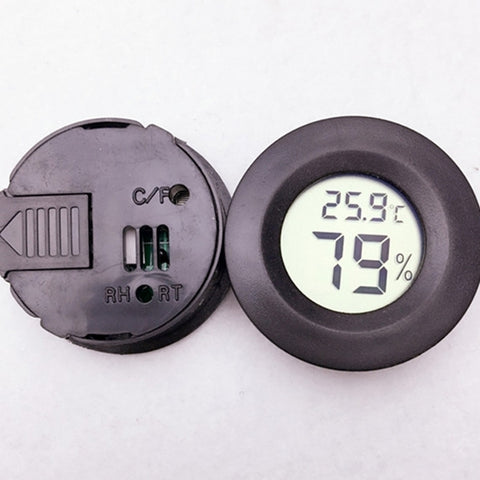 Digital Round Shaped Reptile Box Centigrade Thermometer & Hygrometer with Screen Display