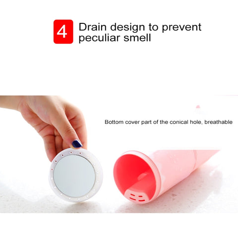 Creative 5 in 1 Portable Gargle Cup Shampoo Sub-Bottle Comb Make-up Mirror Travel Wash Kits, Standard Sets, 5 in 1