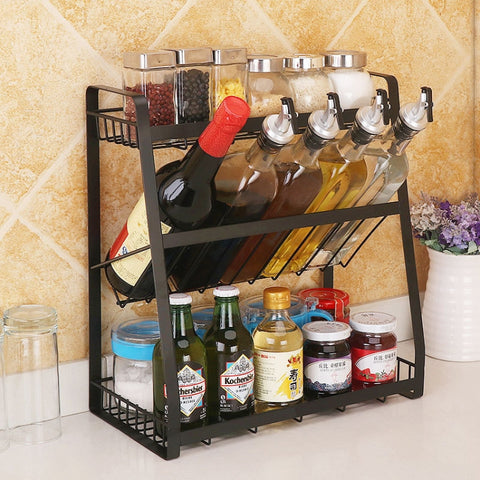 Creative Kitchen Three-layer Storage Shelf Spice Rack, 2