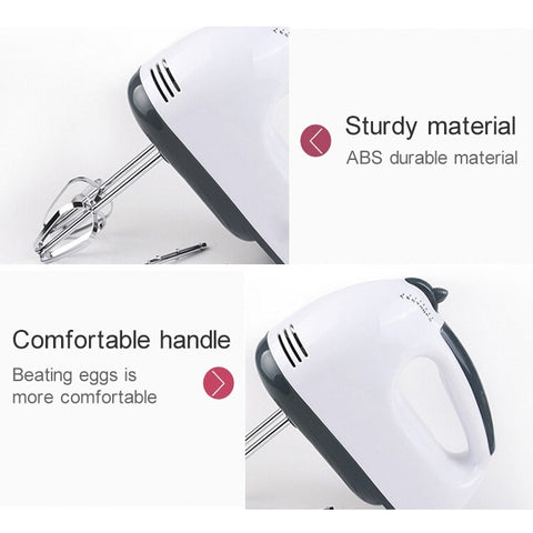 KN007364 100W Household Seven-speed Adjustable Handheld Electric Egg Beater, EU Plug, KN007364