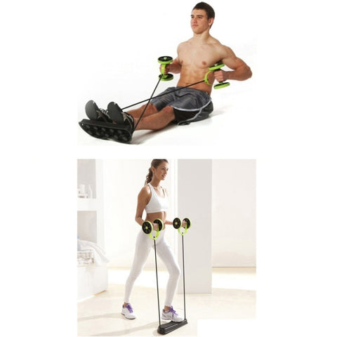 Multifunctional Exercise Home Fitness Equipment Intensity Adjustable Abdominal Wheel Resistance Pull Rope Muscle Power, Green