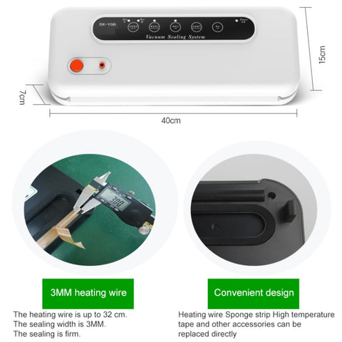Household Commercial Food Vacuum Plastic Packaging Machine Sealer Closer Machine, Chinese Plug, Food Chinese Plug (Black), Food Chinese Plug (White)