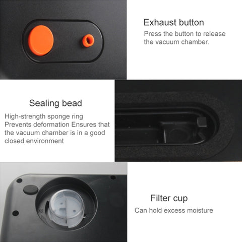 Household Commercial Food Vacuum Plastic Packaging Machine Sealer Closer Machine, EU Plug, Food EU Plug (Black), Food EU Plug (White)