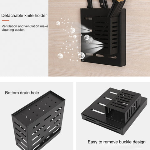 Stainless Steel Wall-mounted Kitchen Rack Hanging Kinfe Holder, Kinfe Holder