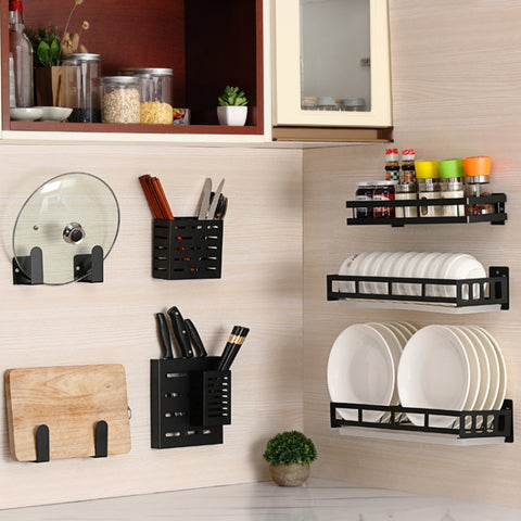Stainless Steel Wall-mounted Kitchen Rack Hanging Kinfe Holder, Kinfe Holder