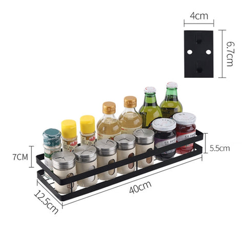 Stainless Steel Wall-mounted Kitchen Rack Hanging Seasoning Holder, Seasoning Holder
