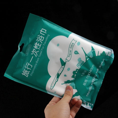 Portable Disposable Travel Cotton Bath Towel, Size: 140x65cm, Disposable Bath Towel