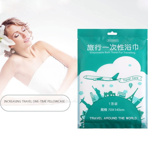 Portable Disposable Travel Cotton Bath Towel, Size: 140x65cm, Disposable Bath Towel