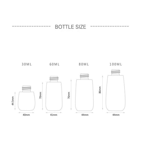 5 PCS Travel Plastic Bottles Leak Proof Portable Travel Accessories Small Bottles Containers, 100ml, 100ml