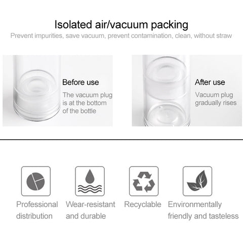 5 PCS Portable Airless Vacuum Pump Bottle Fine Mist Perfume Spray Bottle, 10ml, 10ml