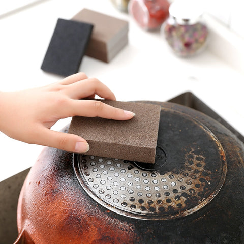 Kitchen Emery Clean Rub Pot Rust Focal Stains Sponge Removing Tool, 10x7x2.5cm