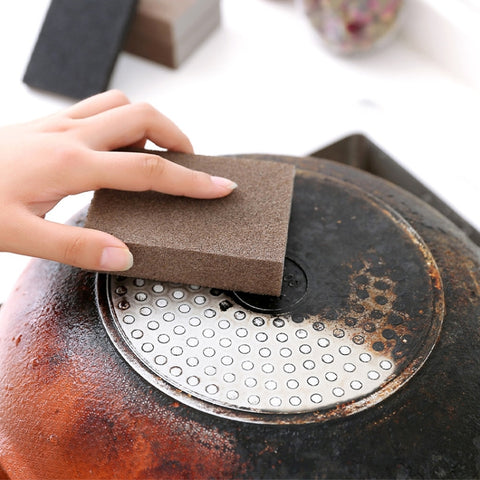 Kitchen Emery Clean Rub Pot Rust Focal Stains Sponge Removing Tool, 10x7x2.5cm