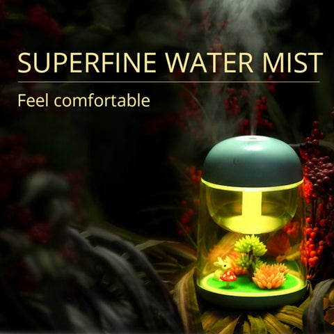 Imycoo WT602 2W Portable Mini Micro Landscape Design USB Charge Aromatherapy Air Humidifier with LED Colorful Light, Water Tank Capacity: 180ml, DC 5V