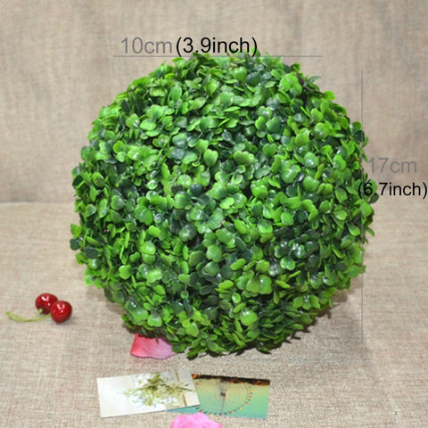 Artificial Aglaia Odorata Plant Ball Topiary Wedding Event Home Outdoor Decoration Hanging Ornament, Diameter: 6.7 inch, 6.7 inch