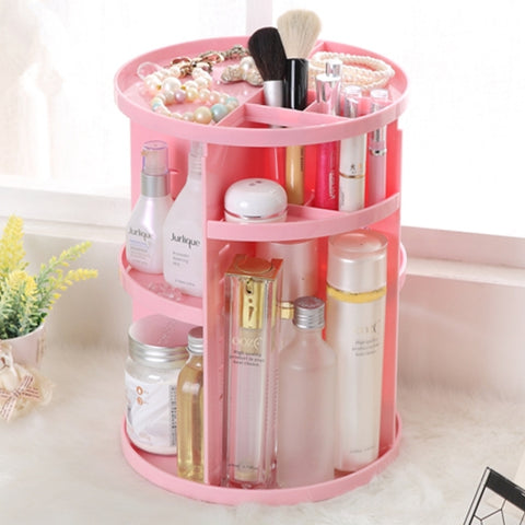 360 Degrees Rotate Functional Cosmetics Container Makeup Organizer Eco-friendly Storage Box, Size: 23 x 31cm