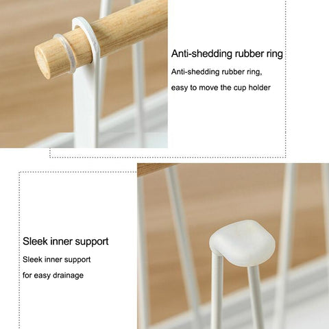 Iron Kitchen Cup Holder Drain Shelf