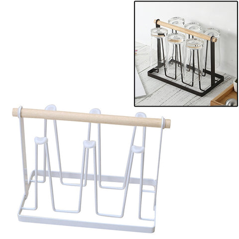 Iron Kitchen Cup Holder Drain Shelf