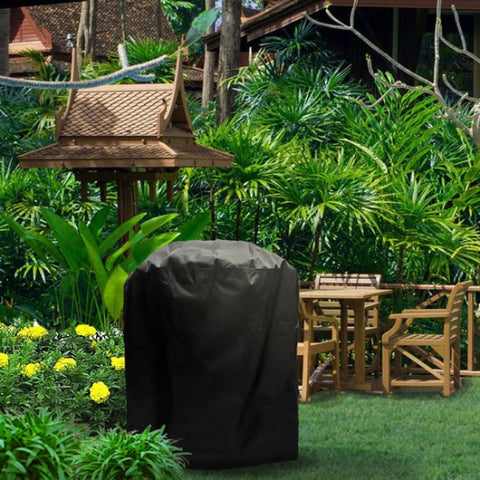 Outdoor Anti-UV Waterproof Dust-proof 210D Oxford Cloth BBQ Cylindrical Protective Bag Charcoal Barbeque Grill Cover, Size: 71x73cm, Size: 71x73cm