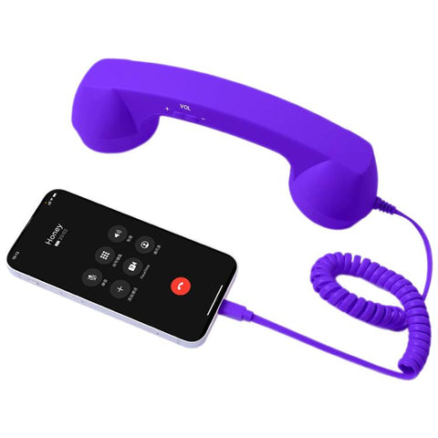 Type-C Plug Mic Retro Telephone Anti-radiation Cell Phone Handset Receiver, Type-C