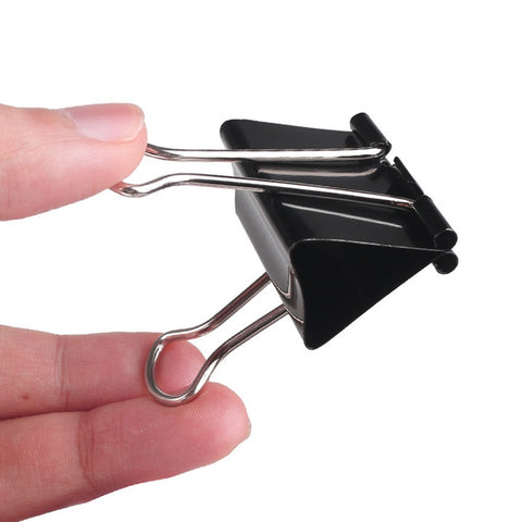 100PCS 19mm Black Metal Clip Notes Letter Paper Clip Office Bind, 100PCS / 19mm