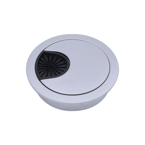 2 PCS Desk Computer Desktop Zinc Alloy Round Threading Box Hole Cover, Hole Diameter: 53mm  (Bright Gold), 53mm