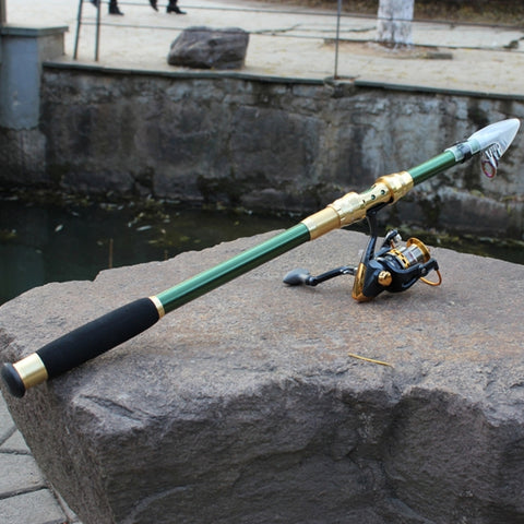 2.1m Carbon Pole  Travel Portable Fishing Pole,Random Color Delivery, 2.1m