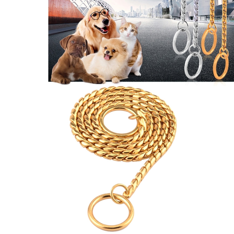 Pet Collars Pet Neck Strap Dog Neckband Snake Chain Dog Chain  Solid  Metal Chain Dog Collar，Length:40cm, 40cm