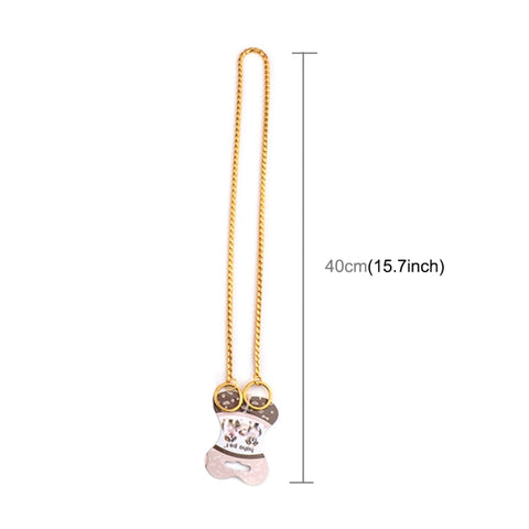 Pet Collars Pet Neck Strap Dog Neckband Snake Chain Dog Chain  Solid  Metal Chain Dog Collar，Length:40cm, 40cm