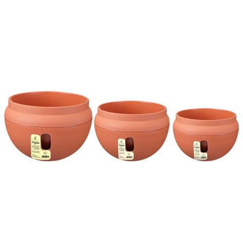 Hanging Plastic Flower Pots Hanging Pots Flower Pot With Hanging Chain,Large Size: 24 x 18cm ,Random Color Delivery, Large Size