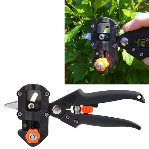 Professional Grafting Tool Set Pruning Scissors Seedling Grafting Machine Grafting Device with Three Blades, a Cross Knife ,a Wrench, Black