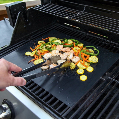 2 PCS 0.2mm Thick Barbecue Grill Mat Non-Stick BBQ Grill Mats, Size:40x33CM, 2 PCS
