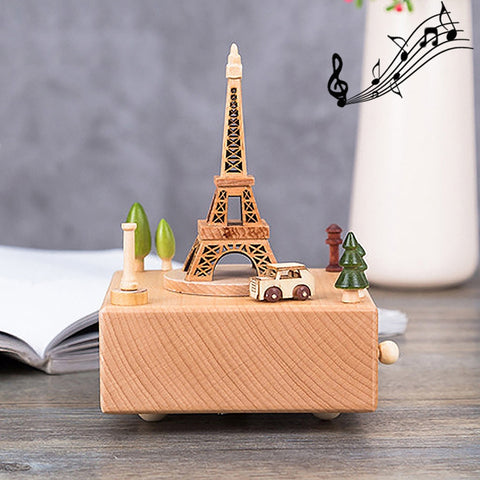 Home Decor Originality  Wooden Musical  Boxes, Castle Shape, Jiangnan Ancient House Shape, Christmas Tree Shape, Christian Auditorium Shape, Ferris Wheel Shape, Clock Tower Shape, Baby Bed Shape, Train Shape, Pagoda Shape, Round Ferris Wheel Shape     ...