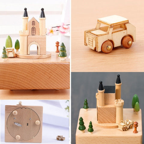 Home Decor Originality  Wooden Musical  Boxes, Castle Shape, Jiangnan Ancient House Shape, Christmas Tree Shape, Christian Auditorium Shape, Ferris Wheel Shape, Clock Tower Shape, Baby Bed Shape, Train Shape, Pagoda Shape, Round Ferris Wheel Shape     ...