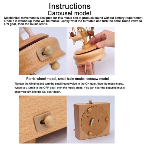 Home Decor Originality  Wooden Musical  Boxes, Castle Shape, Jiangnan Ancient House Shape, Christmas Tree Shape, Christian Auditorium Shape, Ferris Wheel Shape, Clock Tower Shape, Baby Bed Shape, Train Shape, Pagoda Shape, Round Ferris Wheel Shape     ...
