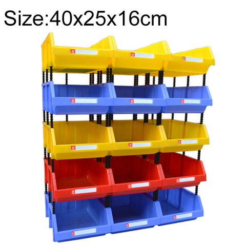 Thickened Oblique Plastic Box Combined Parts Box Material Box, Random Color Delivery, Size: 40cm x 25cm x 16cm, 40cm x 25cm x 16cm