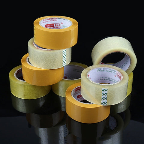 45mm Width 25mm Thickness Package Sealing Packing Tape Roll Sticker, 45mm Width 25mm Thickness (Clear White), 45mm Width 25mm Thickness  (Transparent Yellow), 45mm Width 25mm Thickness (Yellow)