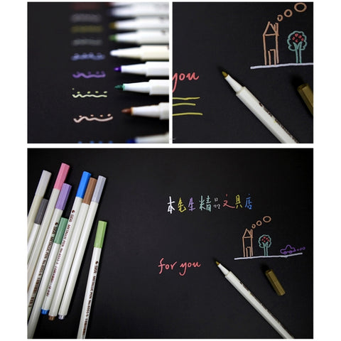 10 in 1 Creative Stationery Water Chalk Pen Watercolor Pens Scrapbooking Photo Album Metallic Art Marker Pens Gel Pen School Office Stationery