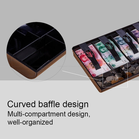 Durable Four-frame ABS Cash Coin Register Insert Tray Cashier Drawer Storage Cash Register Tray Box Classify Organizer, Four-frame (Black), Four-frame (Pink), Four-frame (White)