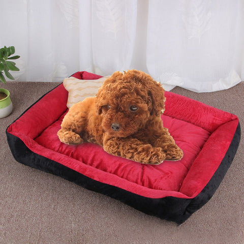 Dog Bone Pattern Big Soft Warm Kennel Pet Dog Cat Mat Blanket, Size: XL, 90×70×15cm, Size: XL