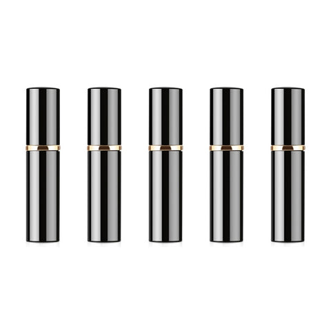 Portable Mini Refillable Glass Perfume Fine Mist Atomizers with Metallic Exterior, 5ml