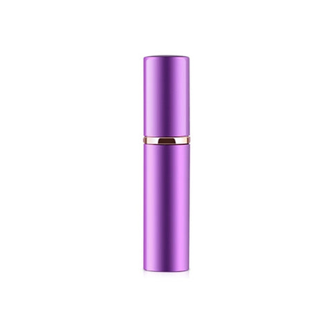 Portable Mini Refillable Glass Perfume Fine Mist Atomizers with Metallic Exterior, 5ml