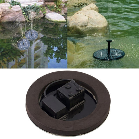 Solar Powered Water Pump Garden Fountain Floating Panel Watering Pond Kit for Waterfalls Water Display Park Pool Decoration Fountain, Diameter: 16cm, olar Powered Water Pump