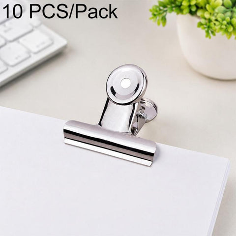 10pcs 63mm Silver Metal Stainless Steel Round Clip Notes Letter Paper Clip Office Bind Clip, 10PCS / 63mm