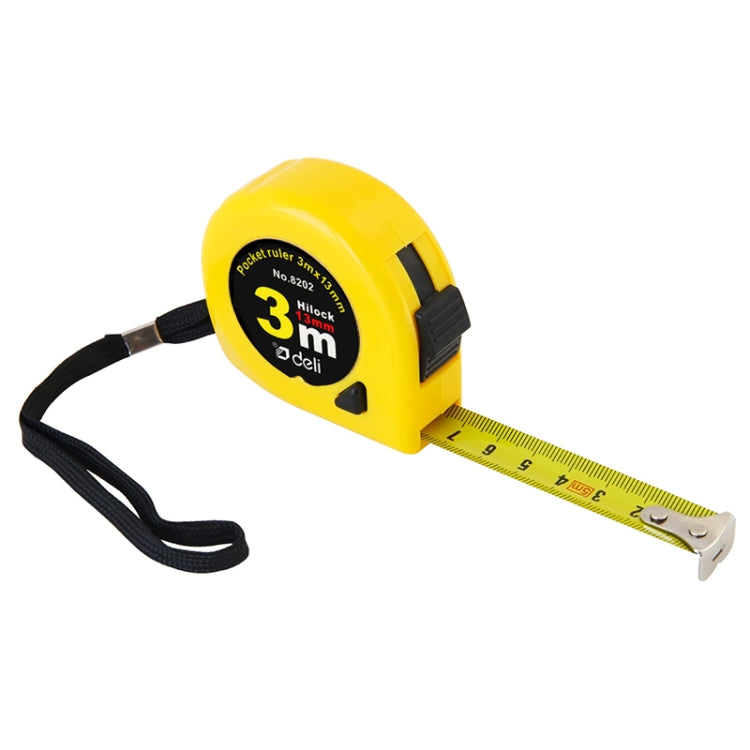 deli Retractable Ruler Measuring Tape Portable Pull Ruler Mini Tape Measure, Length: 3m, 3m