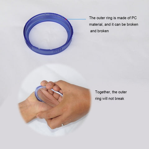 3 Settings Adjustable PC Negative Ions Shower Head, Size: Large, Interface:  2cm, 3 Settings Size: Large,(Blue), 3 Settings Size: Large(Transparent)