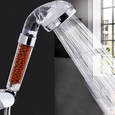 3 Settings Adjustable PC Negative Ions Shower Head, Size: Large, Interface:  2cm, 3 Settings Size: Large,(Blue), 3 Settings Size: Large(Transparent)