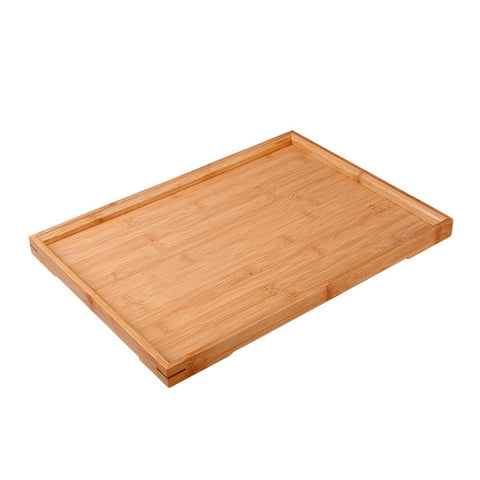 Bamboo Right Angle Tea Tray Tea Table, Size:  41x29cm, Size: 41x29cm