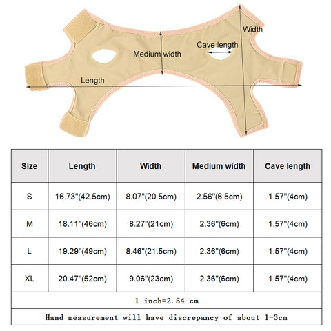 Lycra Flesh Color Breathable Skin Care And Lift Reduce Double Chin Mask Face Belt, Size: L, Size: L