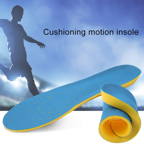1 Pair PU Breathable Soft Sports Shock-absorbing Insole Sweat-absorbent Foot Pad Elastic Shoe Insert, Size: M(6-9 Yards), Size: M(6-9 Yards)